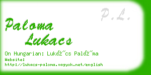 paloma lukacs business card